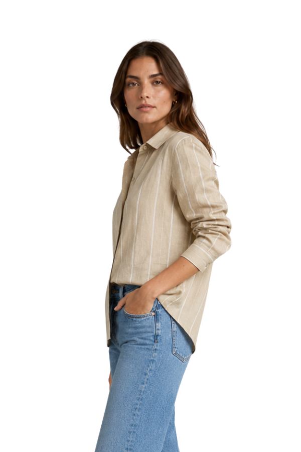The Charlotte Striped Sheer Shirt
