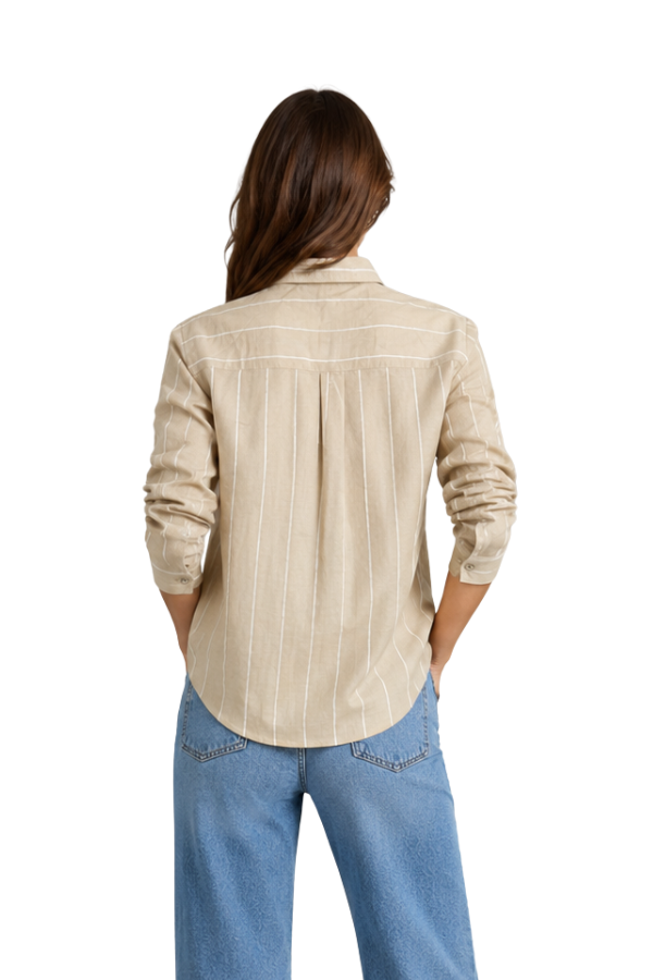 The Charlotte Striped Sheer Shirt