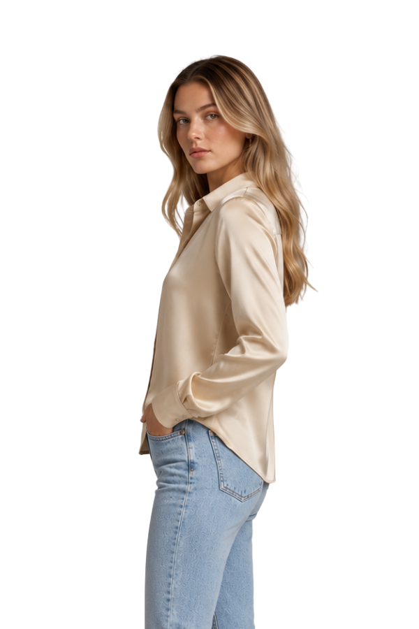 The Diana Satin Button-Up - pookie and sebastian