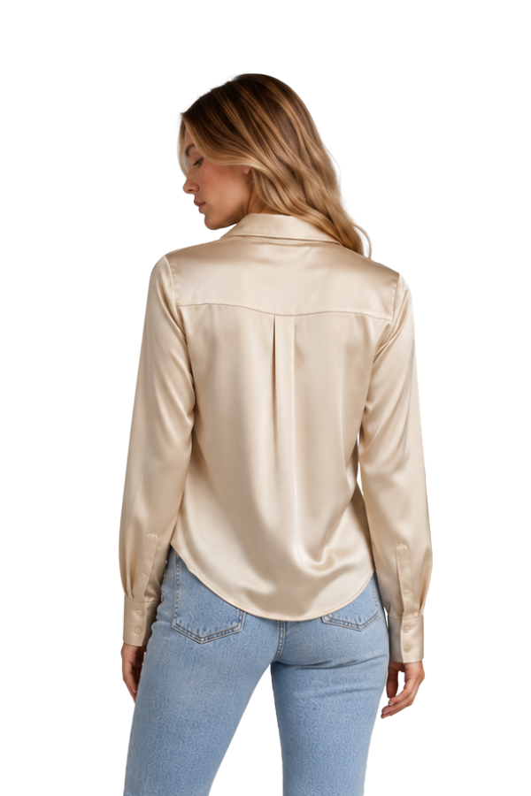 The Diana Satin Button-Up - pookie and sebastian