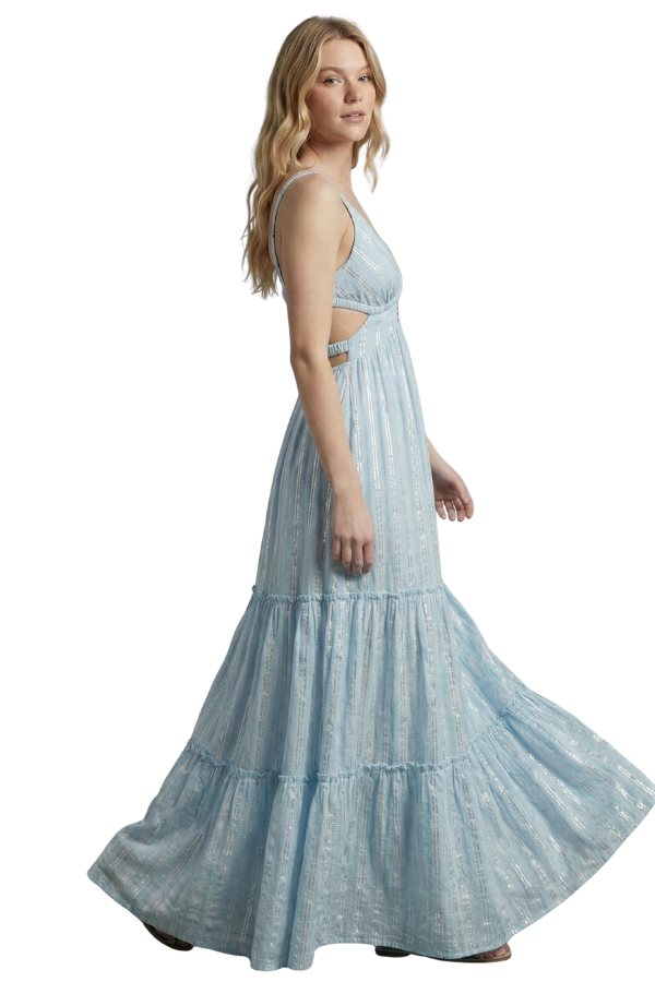 The Allie Stripe Open Back Maxi Dress