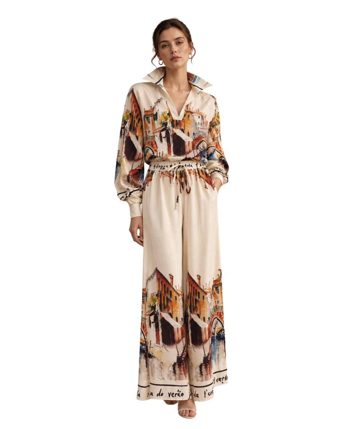 The Village Print Silk Pants