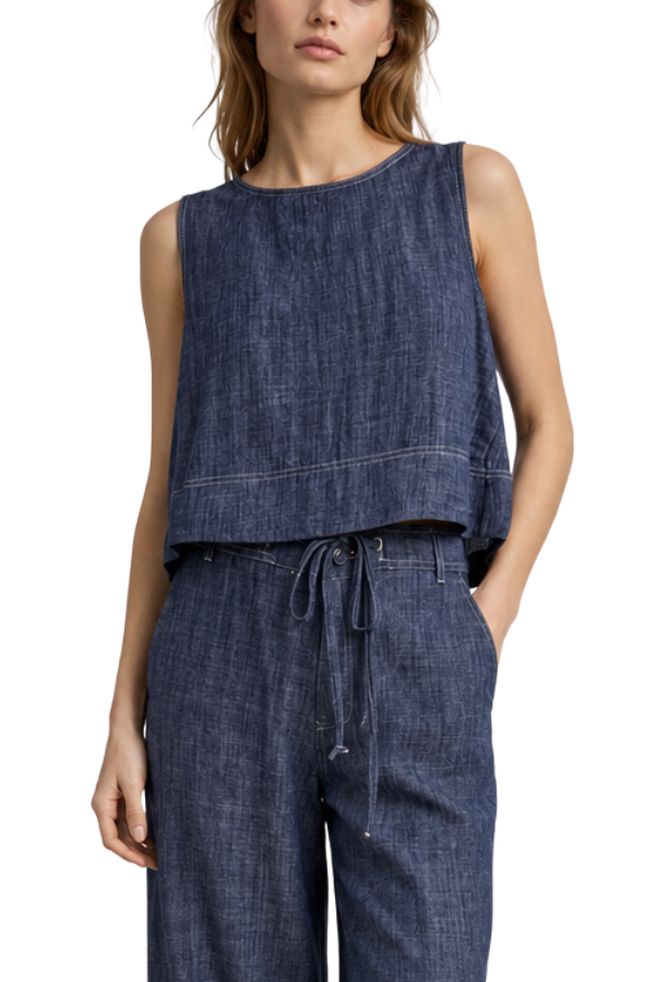 The Verona Sleeveless Linen Top