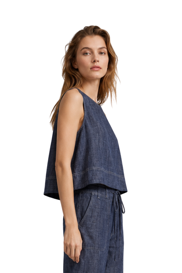 The Verona Sleeveless Linen Top
