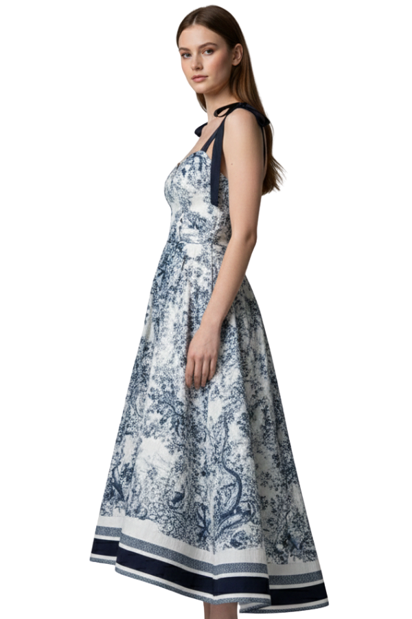 The Valentina Border Maxi Dress - pookie and sebastian