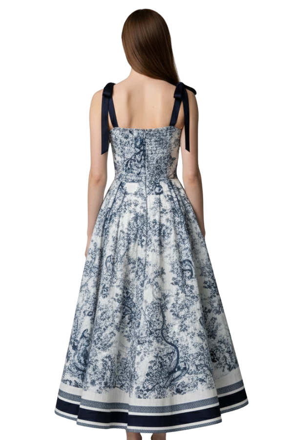 The Valentina Border Maxi Dress - pookie and sebastian