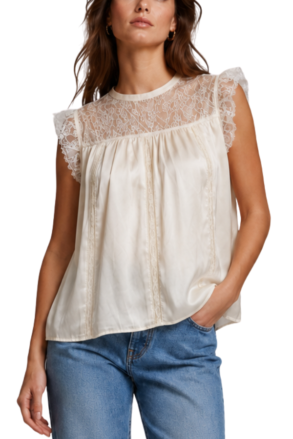 The Ava Lace Mix Top