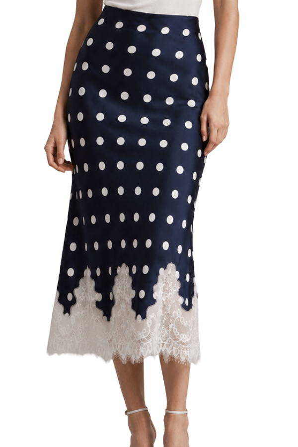 The Elizabeth Polka Dot Lace Skirt