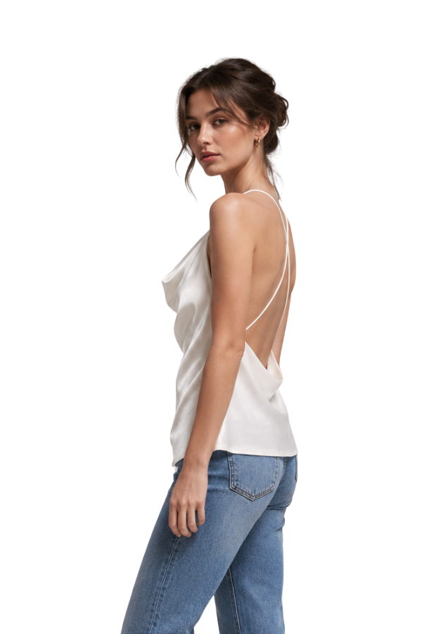 The Jade Satin Summer Halter Top