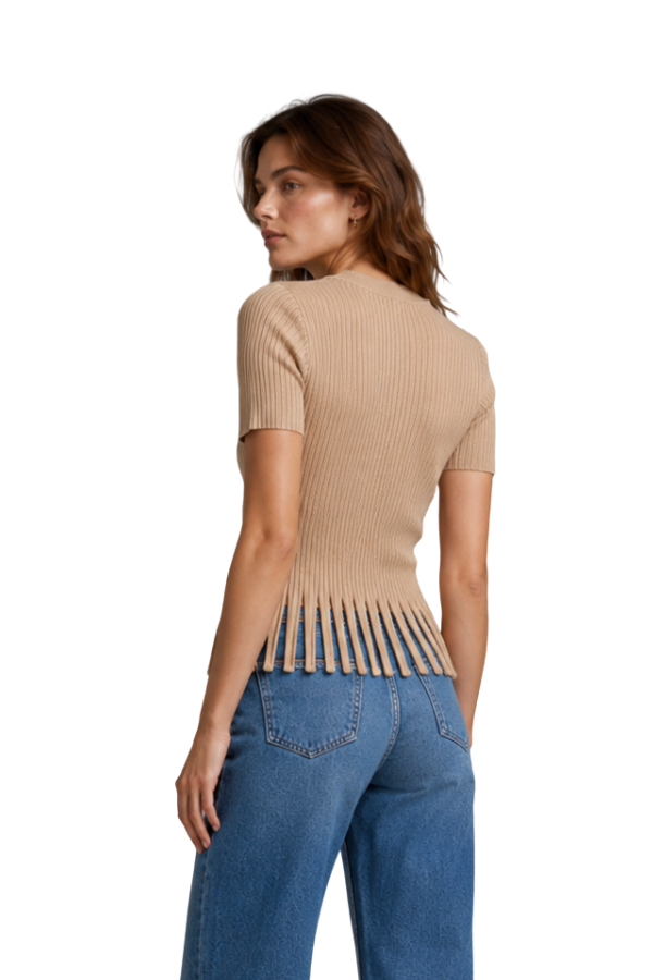 The Coco Round Neck Ribbed Sweater Top