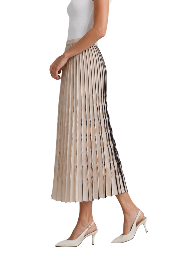 The Anne Waist Band Pleated Midi Skirt - pookie and sebastian