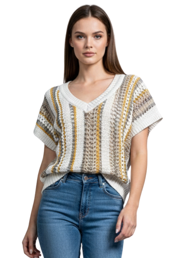 The Camille Knit Striped Sweater