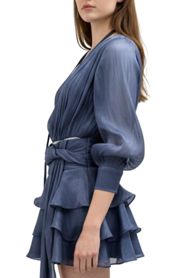 The Brook Silk Ruffle Top