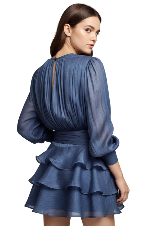 The Brook Silk Ruffle Top