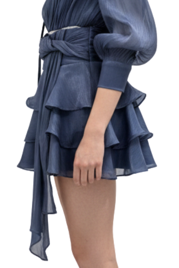 The Brook Silk Ruffle Skirt