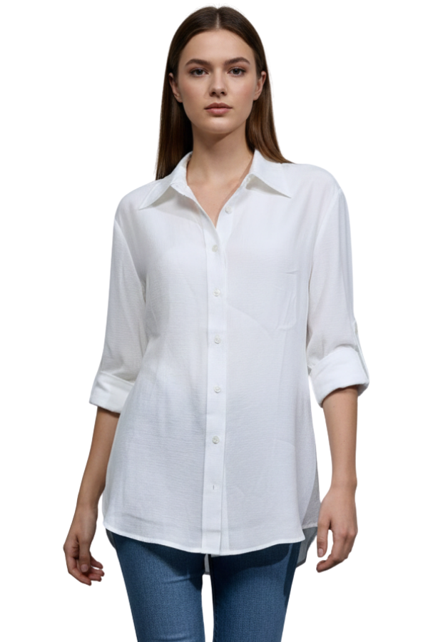 The Bianca Sheer Button Down Shirt