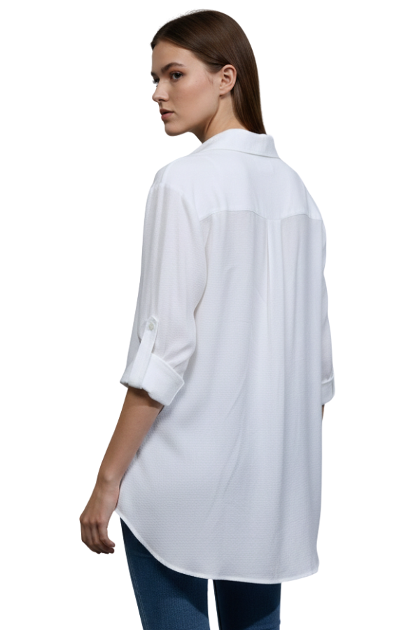 The Bianca Sheer Button Down Shirt