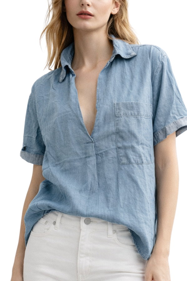 The Jolly Tencel Shirt With Chest Pocket - pookie and sebastian