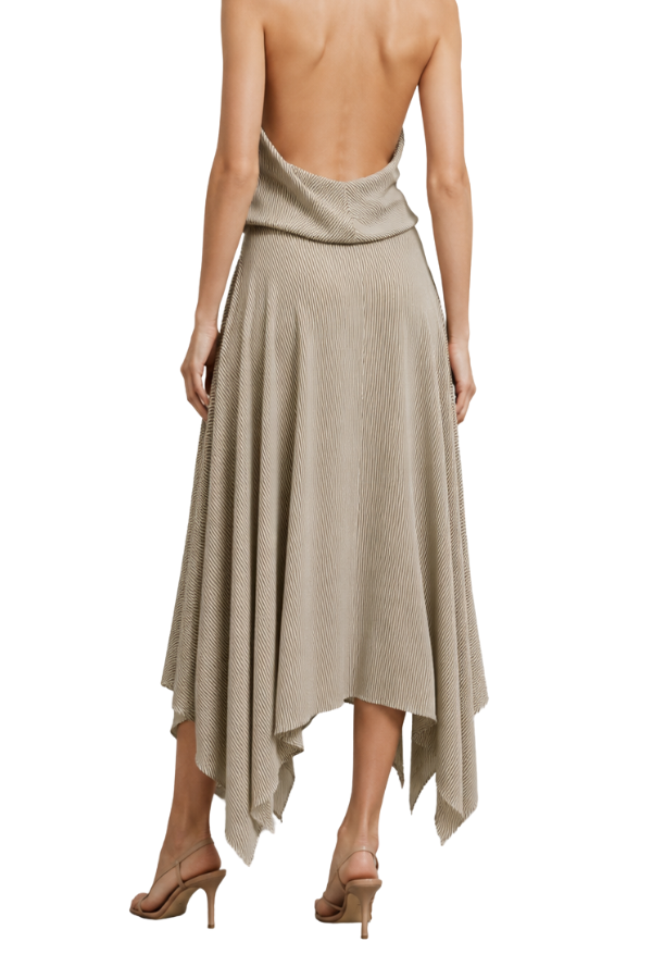 The Simone Striped Asymmetric Skirt