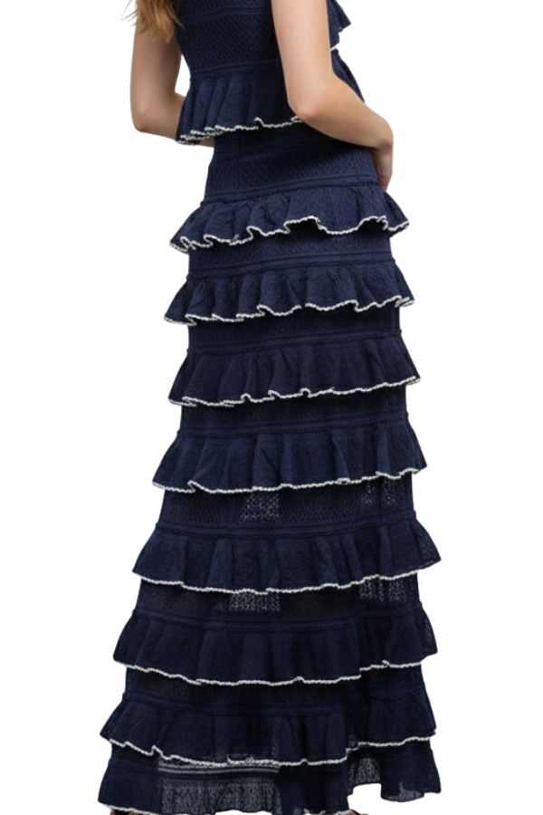 The Christina Ruffled Knit Skirt