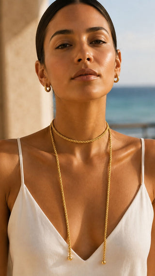 The Alexa Long Gold Necklace