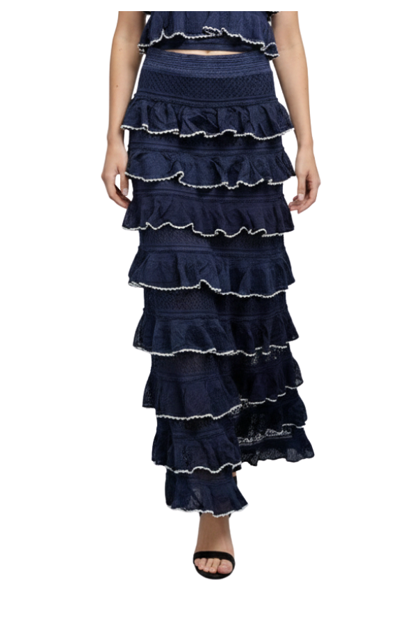 The Christina Ruffled Knit Skirt - pookie and sebastian