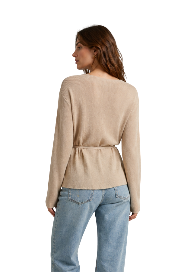 The Hannah Lightweight Cardigan With Tie Waist - pookie and sebastian