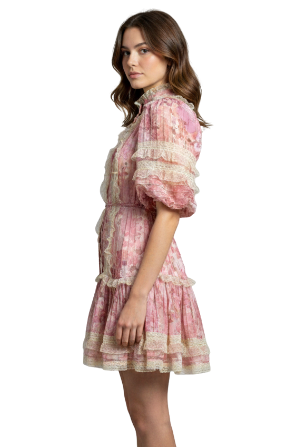 The Ginny Floral and Lace Detail Dress - pookie and sebastian