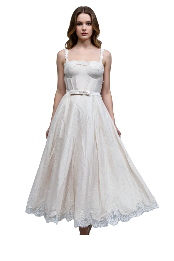 The Marina Bustier Midi Dress - pookie and sebastian