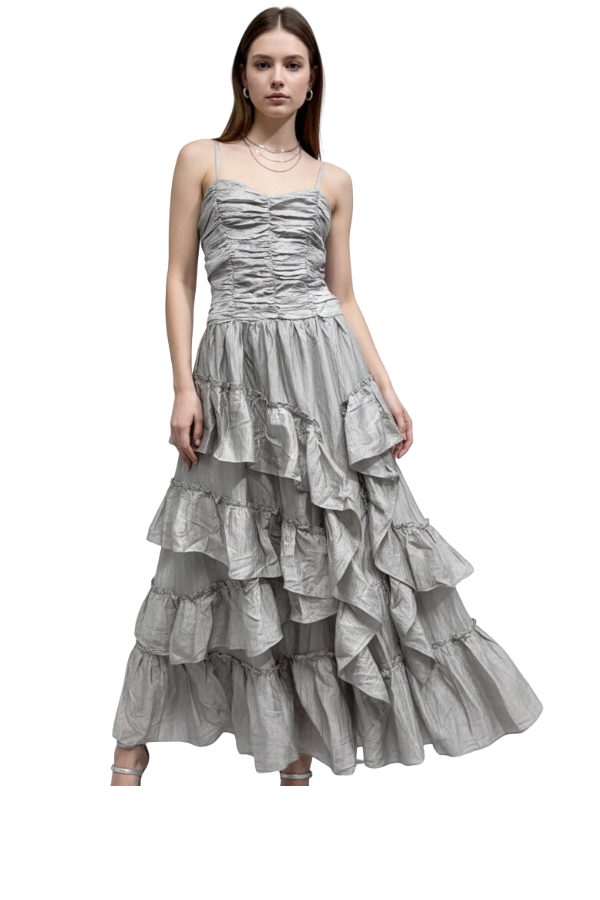 The Sandra Woven Long Dress - pookie and sebastian