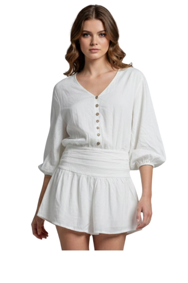 The Linen Mini Dress - pookie and sebastian