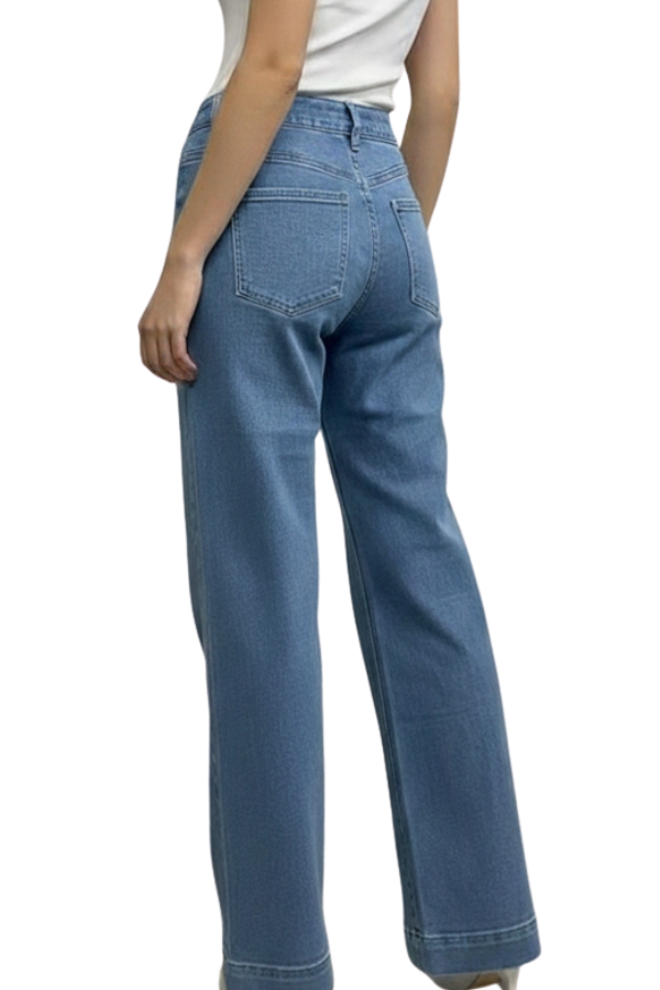 The Italian Gold Button Denim - pookie and sebastian
