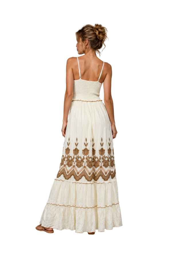 The Emilia Embroidered Maxi Dress