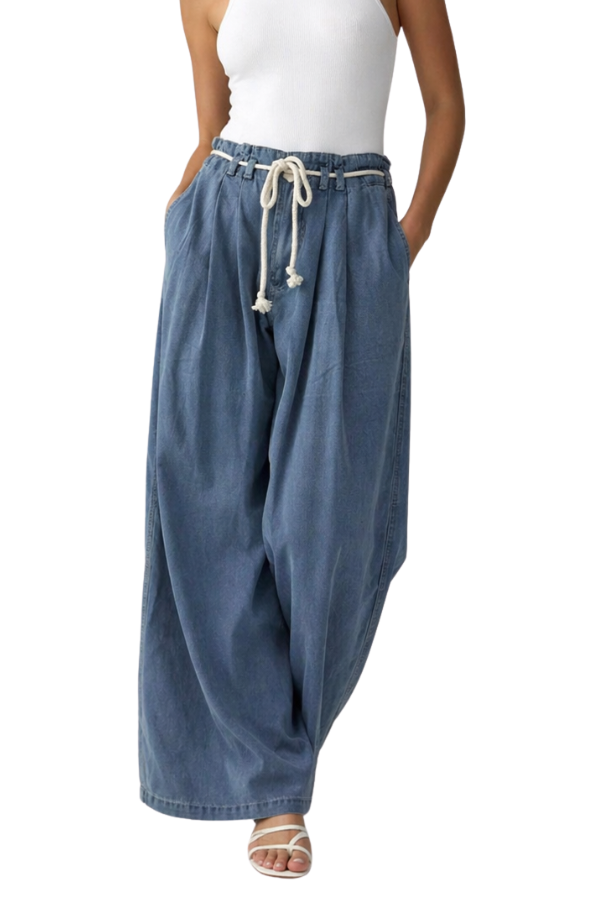 The Clementine Pleated Drawstring Pants - pookie and sebastian