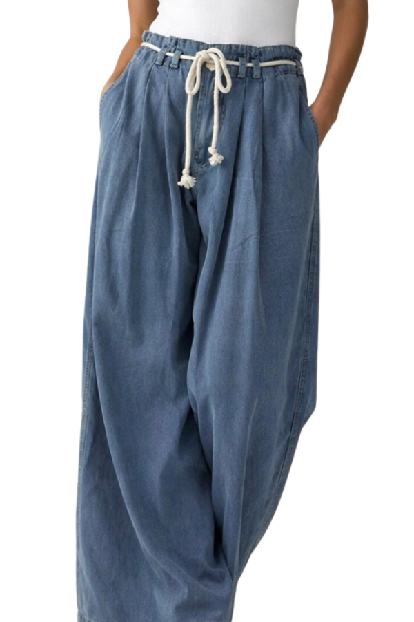 The Clementine Pleated Drawstring Pants - pookie and sebastian