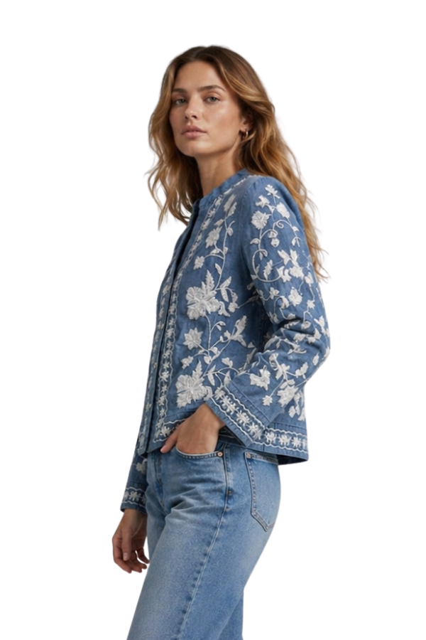 The Veronika Embroidered Jean Top - pookie and sebastian
