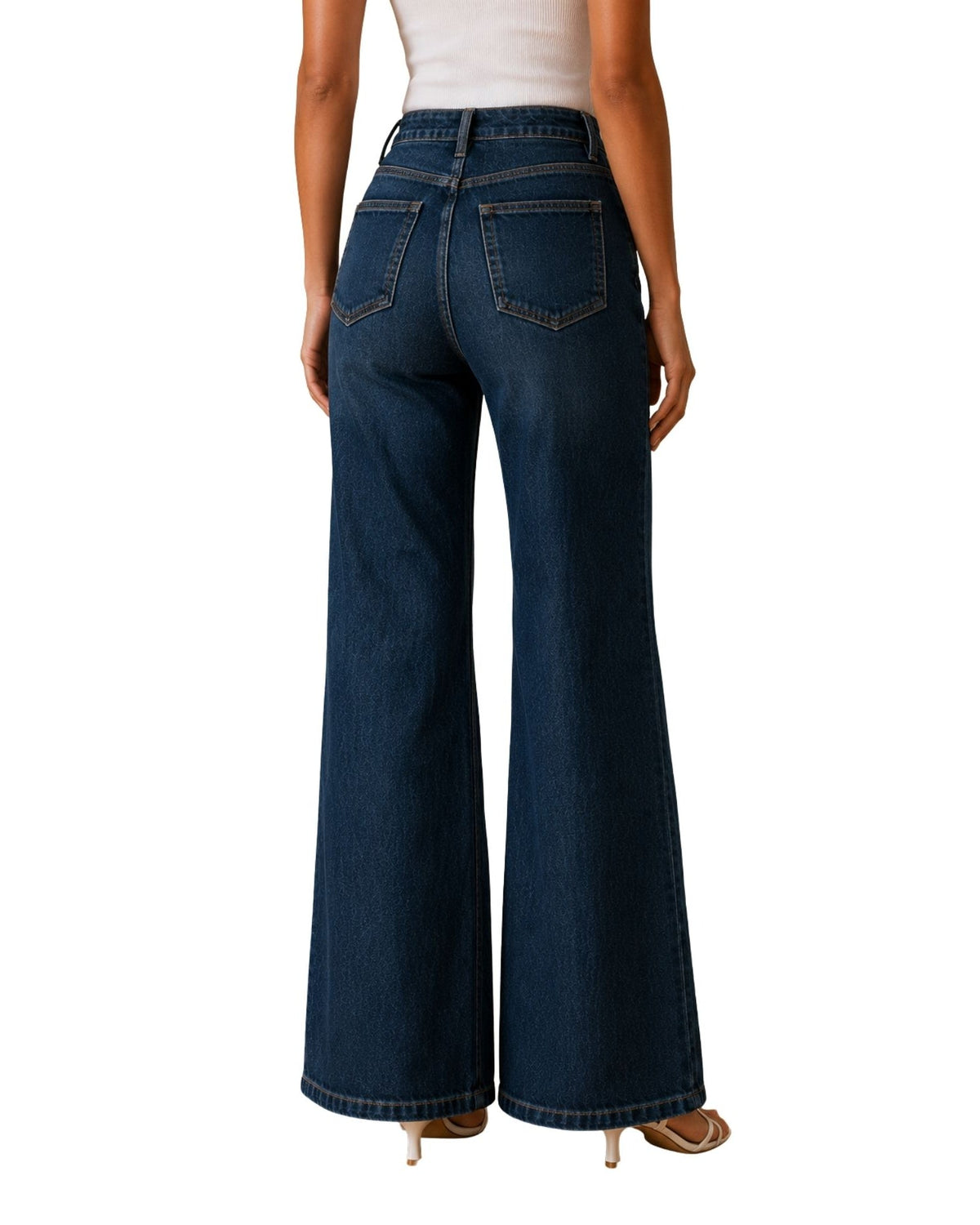The Arabella High Rise Wide Leg Adjustable Jeans - pookie and sebastian