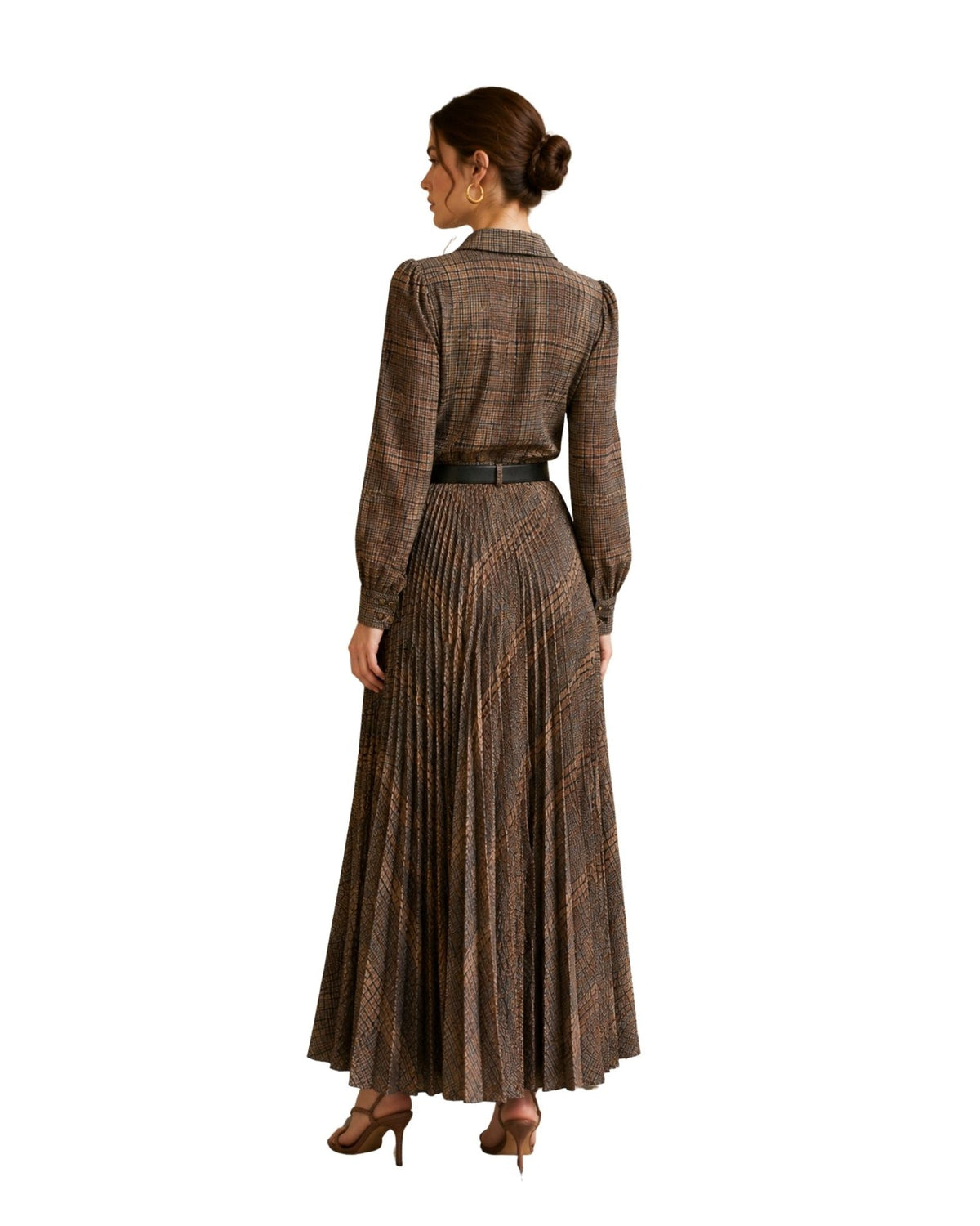The Melania Plaid Tie-Neck Blouse - pookie and sebastian