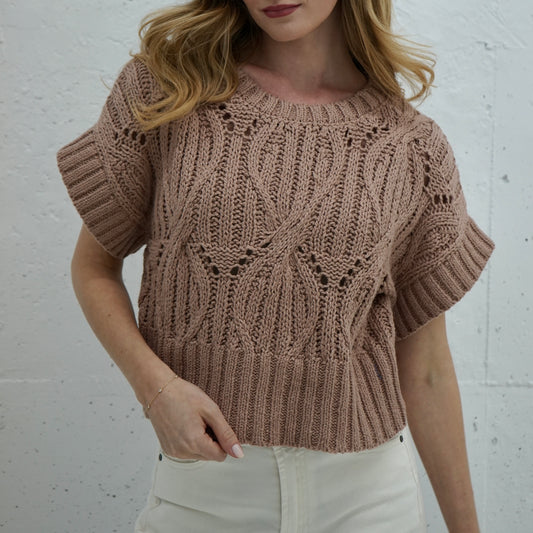 Lucy Crochet Top Sweater