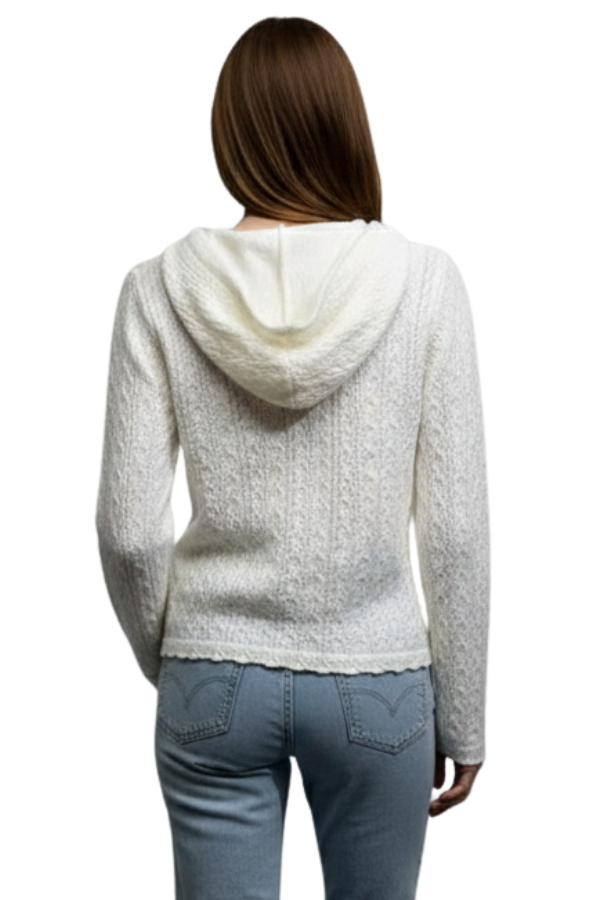 The Hampton Eyelet Knitted Hoodie - pookie and sebastian
