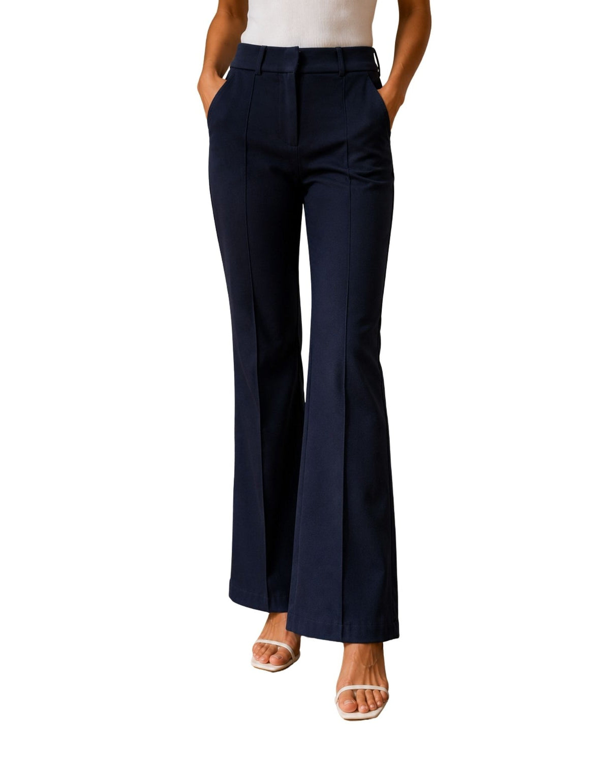The Angela High Rise Flare Pants - pookie and sebastian