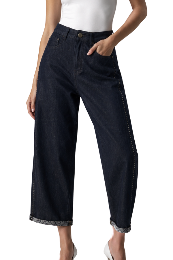 The Elie Brown Stitch Barrel Light Jeans