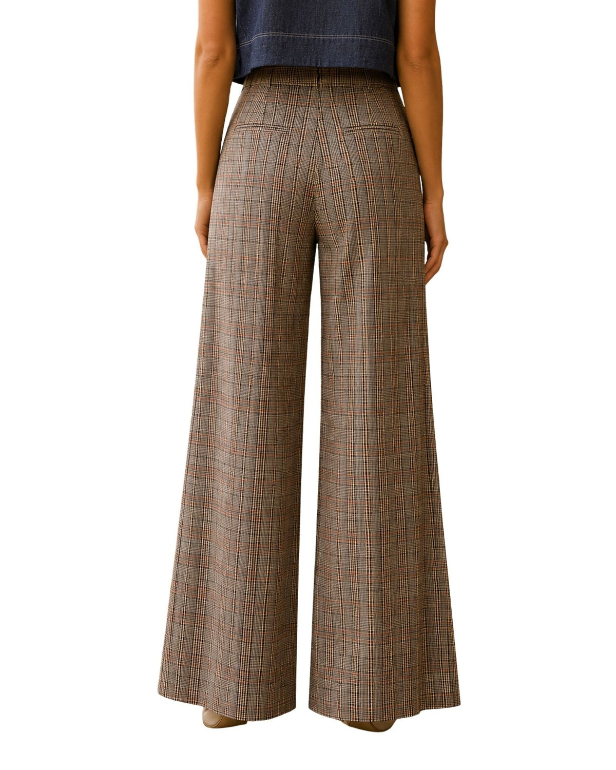 The Astrid Plaid Straight Leg Pants - pookie and sebastian
