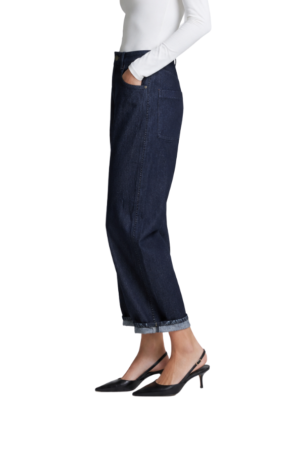 The Elie Brown Stitch Barrel Light Jeans