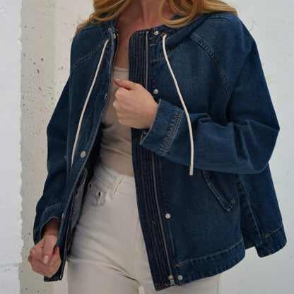 Denim Jacket with Hoodie