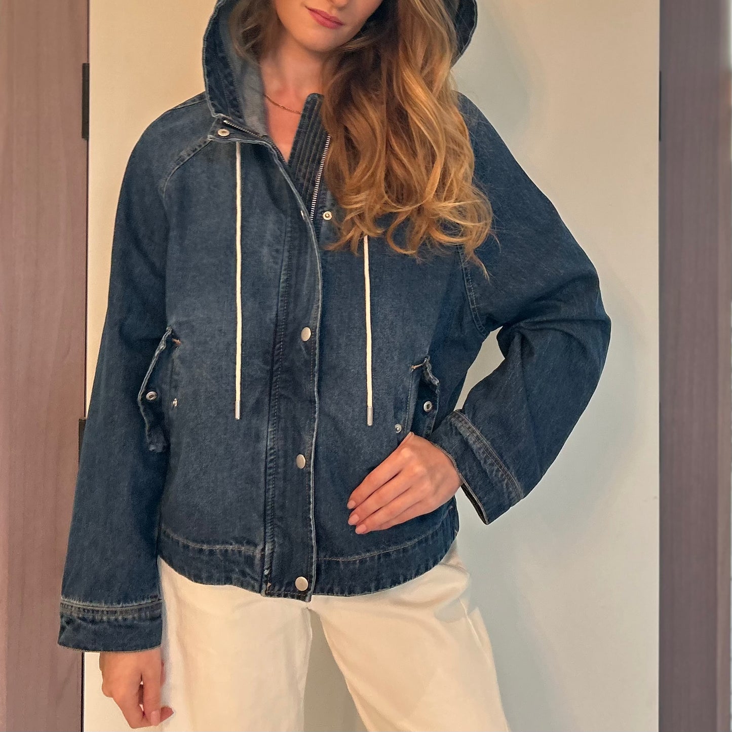 Denim Jacket with Hoodie