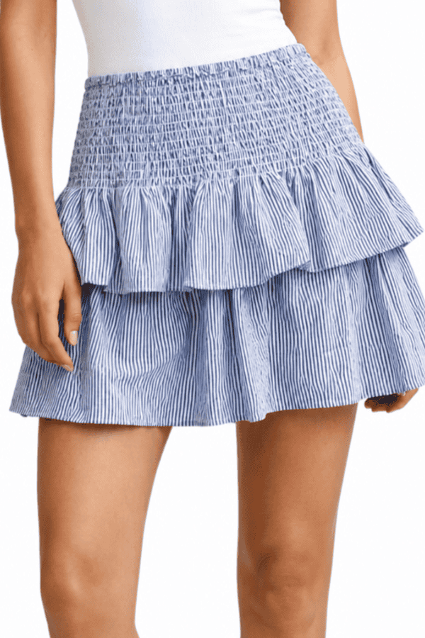 The Sandy Stripe Linen Skirt - pookie and sebastian