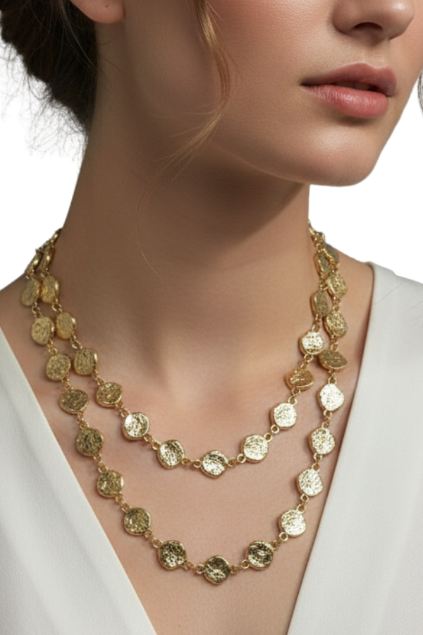 The Layered Long Coin Necklace