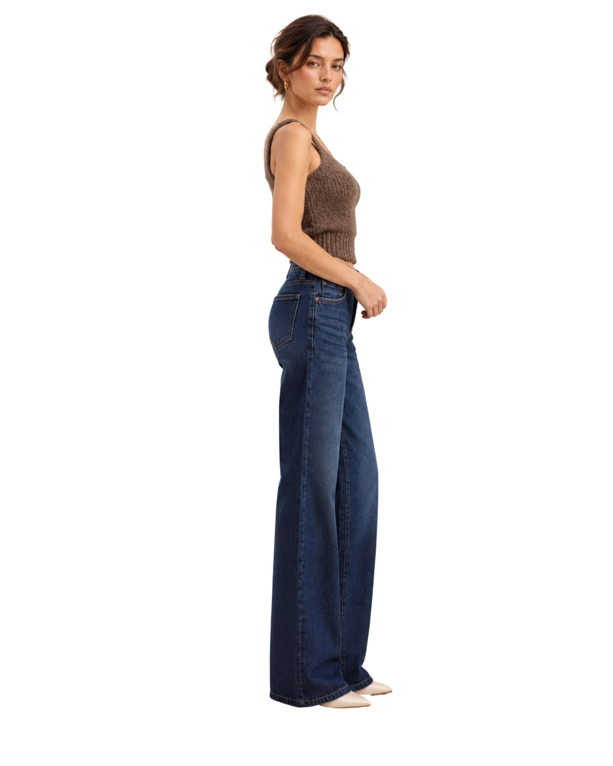 The Tori Fringed Hem Knit Tank Top - Taupe