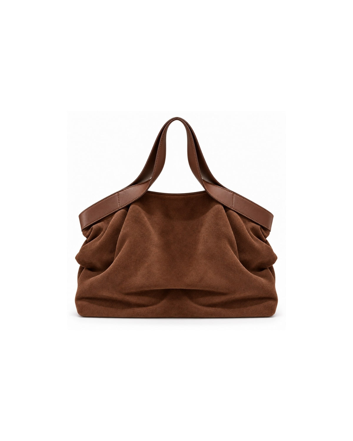 The Nina Slouchy Suede Tote - Chocolate